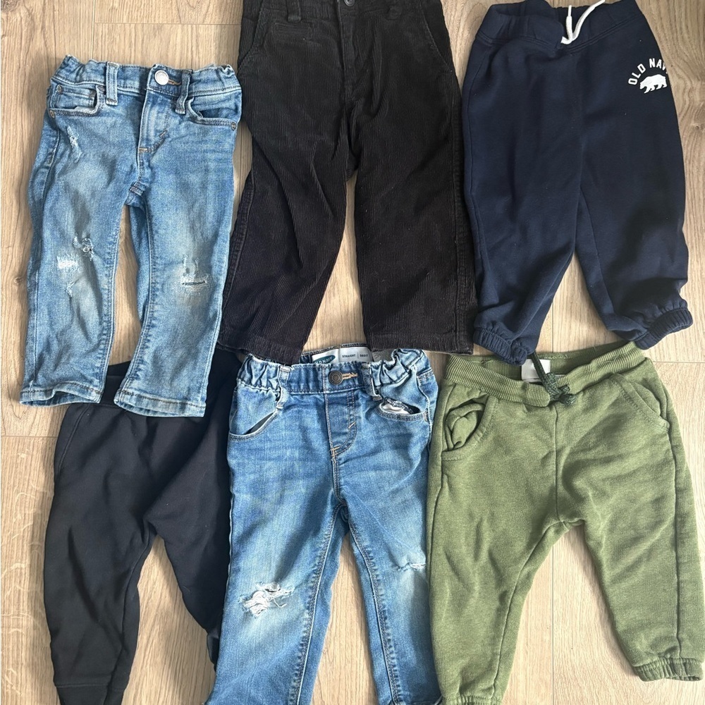 Toddler Boy Pants Bundle 18-24M | GAP Old Navy Jeans Joggers Play Lot 6pcs